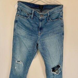 J. Crew Women's High Rise Classic Vintage Jeans, size 30, distressed